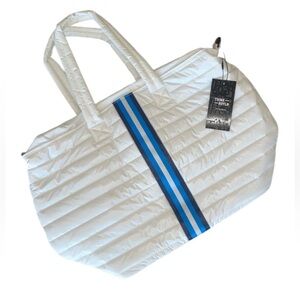 NWT THINK ROYLN Messenger Single Stripe Edition - White & Blue